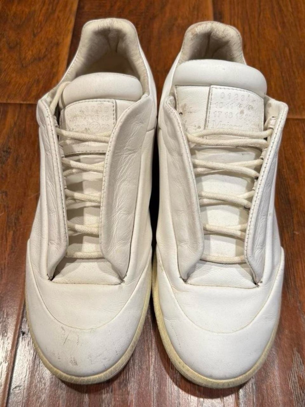 Maison Margiela Future White Low Top Leather Sneakers 41 - Picture 4 of 8